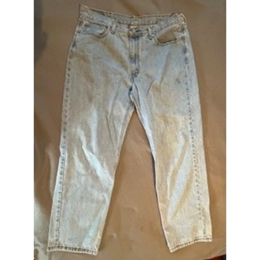 Levi's 550 Relaxed Fit Tapered Leg Light Wash Blue Denim Jeans Mens W38 L32 - Picture 8 of 10